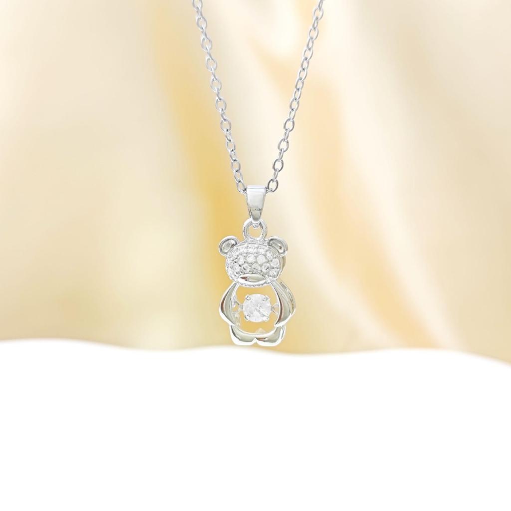 Personalized Little Bear Pendant Necklace, Gold-Plated Titanium Steel, Versatile Fashion Jewelry with High-End Feel