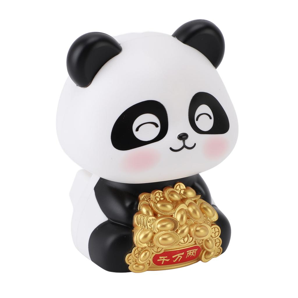 Solar Powered Statue Ornament for Luck and Fortune Solar Nodding Figurine Car Dashboard Animal Figurine Ornament