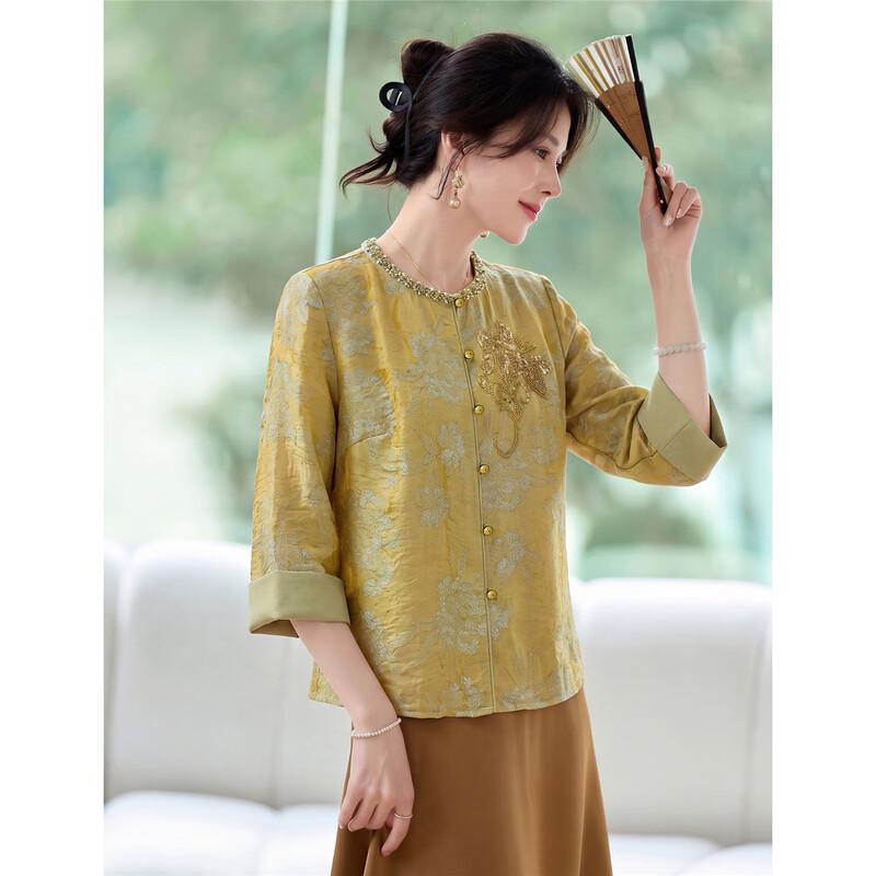 ORIGIN Women s Chinese Style Printed Cardigan M