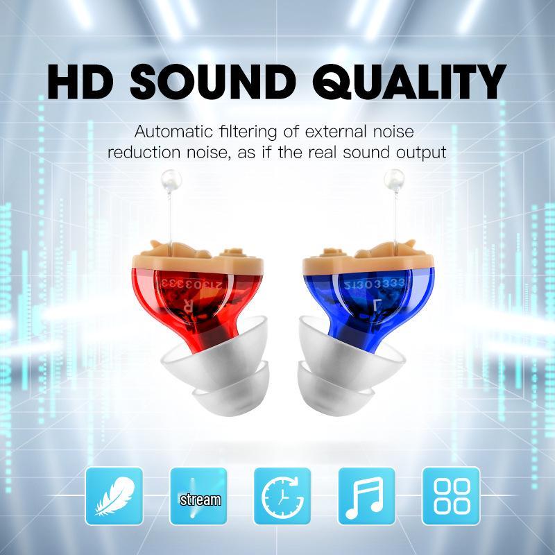 Battery-Powered Wireless Hearing Aid & Sound Amplifier for Seniors with Accessories