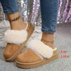 Retro ethnic wind cotton slippers 22 winter new outer wear thick-bottomed velvet thermal bag head slippers