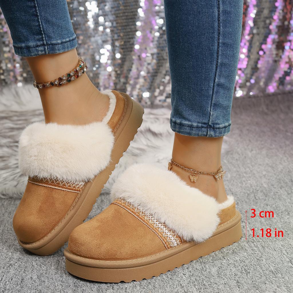 Retro ethnic wind cotton slippers 22 winter new outer wear thick-bottomed velvet thermal bag head slippers