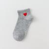 5Pairs Socks Cotton Short Socks Harajuku Novelty Love Heart Pattern Socks Hip Hop Solid Color Cute Socks Black White Sokken Soks