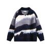 Unisex Retro Color Block Polo Collar Knit Sweater for Autumn/Winter