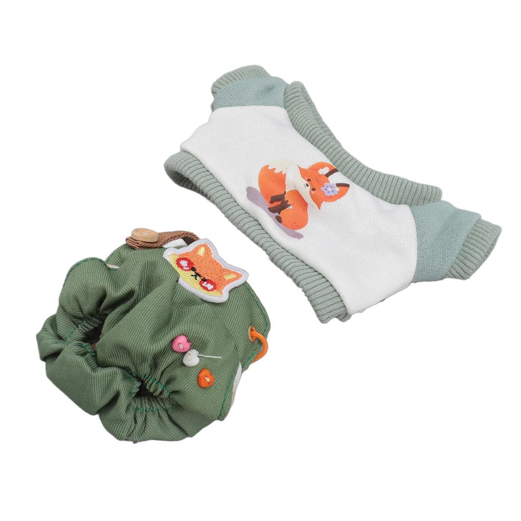 Plush Doll Clothes Cute Cotton T Shirt Overalls Stuffed Doll   Toy Clothing for 8in Dolls Dress Up