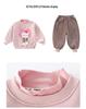 Autumn 2025 Girls' Cartoon Sweatshirt Two-Piece Set - Trendy Casual Wear for Little Girls