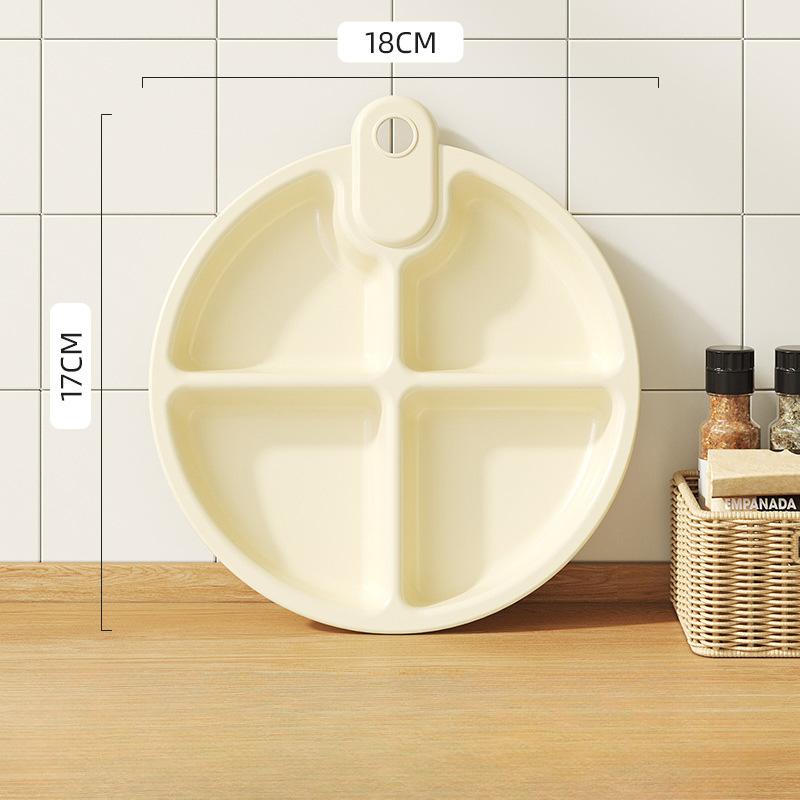 A Round Four-compartment Storage Plate for Scallions Ginger and GarlicA Kitchen Vinegar Dish and A Dish Preparation Plate