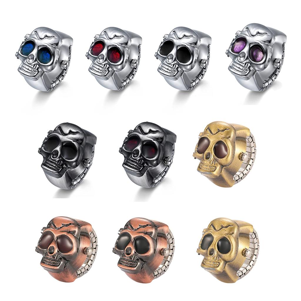 Lancardo Skull and Crossbones Ring Free Ring Lid Cover Easy To Daily Life Anniversary Ring, Clock, Watch, Size, Watch, Included, Men's, Women's,