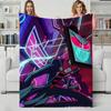 Animation H-HazbinHotel Throw Flannel Blanket Perfect for Sofa Office Bed Travel Sleep Read Relax Camping four season use