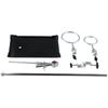 Rod 16" L Steel Lab Stand Set Stainless Steel Burette Clamp Premium Flask Ring Clamps  Chemistry
