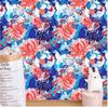 Chinesisch Rot Floral Abziehen und Aufkleben Tapete Abnehmbares Vinyl Selbstklebende Wandrenovierungsaufkleber Heimdekor Tapeten