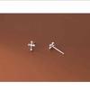 S925 Silver Cross Stud Earrings for Women Vintage Personality Jewelry Couple Date Party Gift New Fashion Accessories