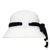 DOYOUKNOWMC Wool Angora Ribbon Trim Corduroy White Bucket Hat