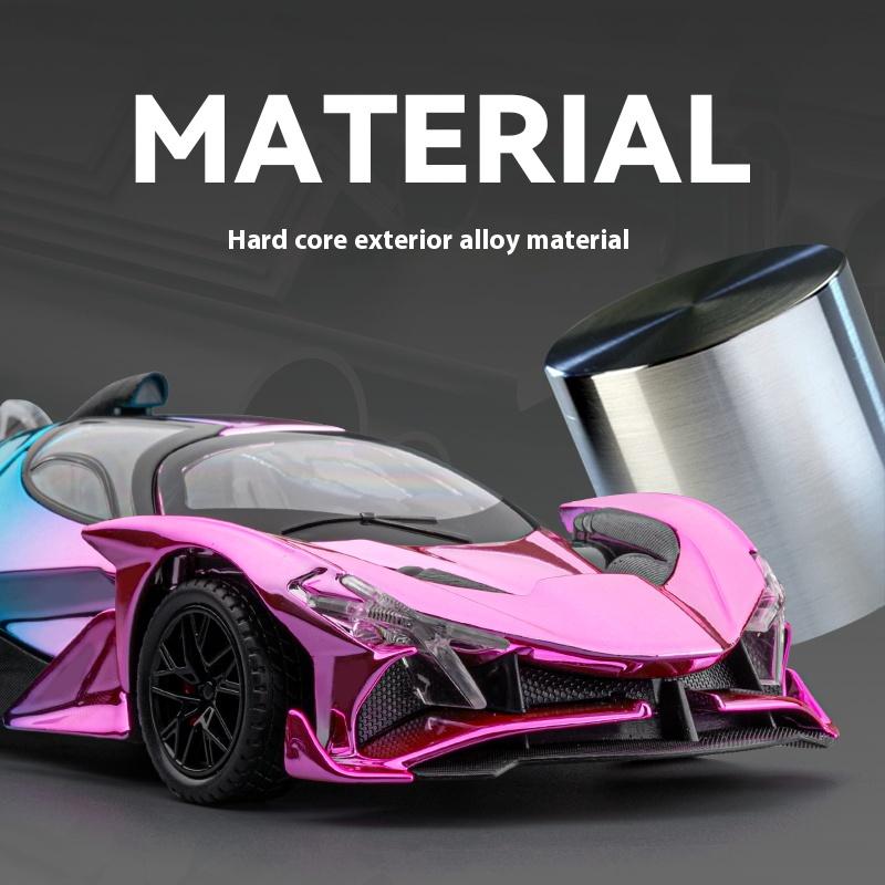 1/24 Scale Alloy Apollo EVO Electroplating Supercar Model Collection Ornament Simulation Apollo EVO Toy Car Model Suitable for Boys Birthday Gift