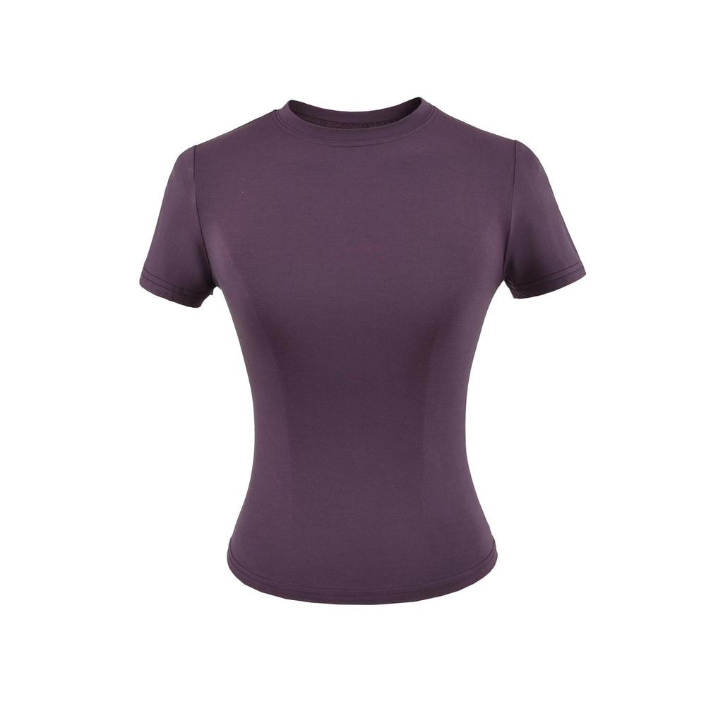 2024 American Women's Slim Fit Round Neck Short Sleeve Stretch T-Shirt