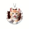 Christmas Charming Acrylic Cat Hanging Decoration Fun Car Interior Ornament For Christmas