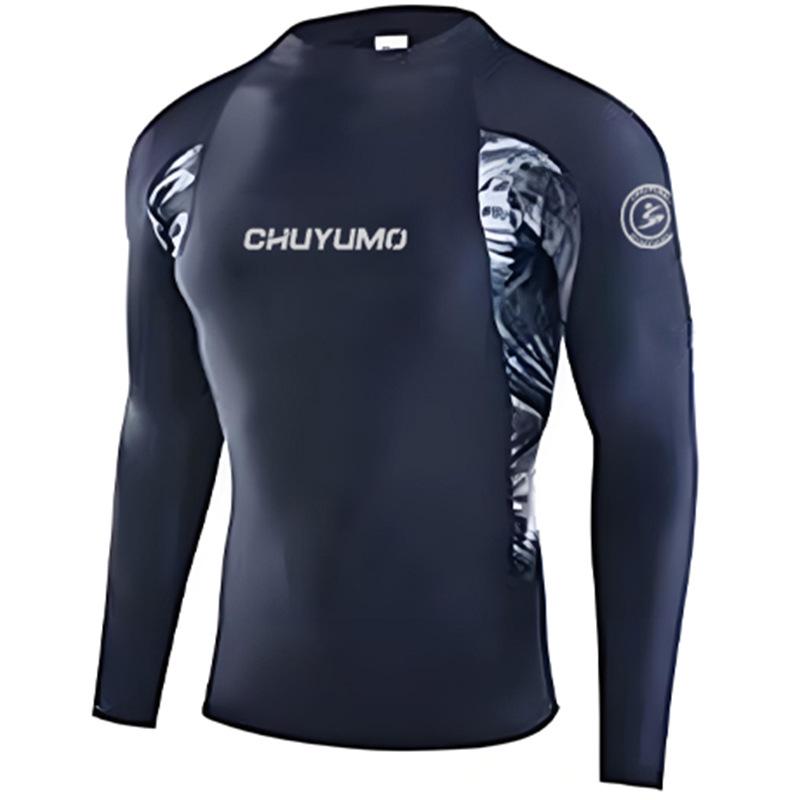 Men's Long Sleeve Quick-Dry Wetsuit - Sun Protection, Jellyfish Shield, for Surfing, Swimming, Snorkeling