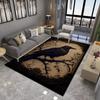 Gothic Raven Rug Symbols Dark Academia Rug Black Cool Satanic Carpet Home Bedroom Decorative Rug Floor Entrance Mat