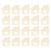 Casa a forma di legno grezzo 20 pezzi Decorazione in legno a forma di casa Design a cuore cavo Decorazione artigianale per la casa Festa di compleanno