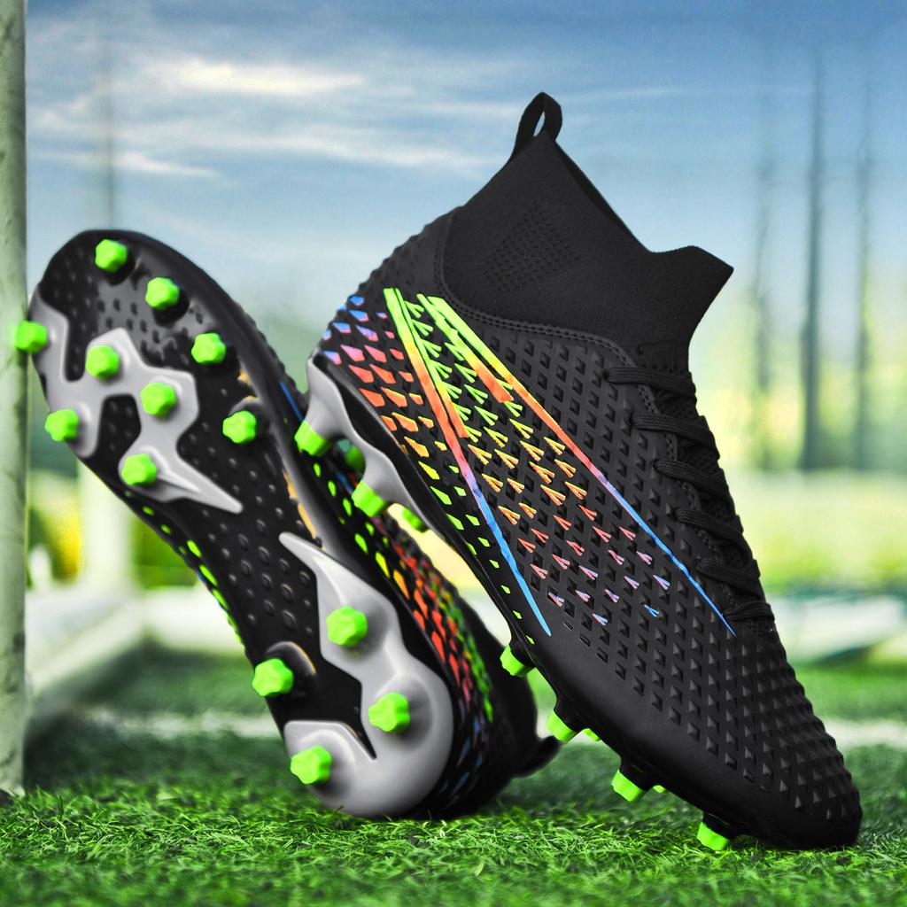 LIBINXIF Kids Soccer Shoes - Indoor/Outdoor Football Cleats, Lightweight, Breathable, Anti-Skid