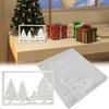 Christmas Tree Resin Mold Holiday Light Sign Plaster Mould Easy Demolding Silicone Light Sign Moulds For Cement Plaster Adults