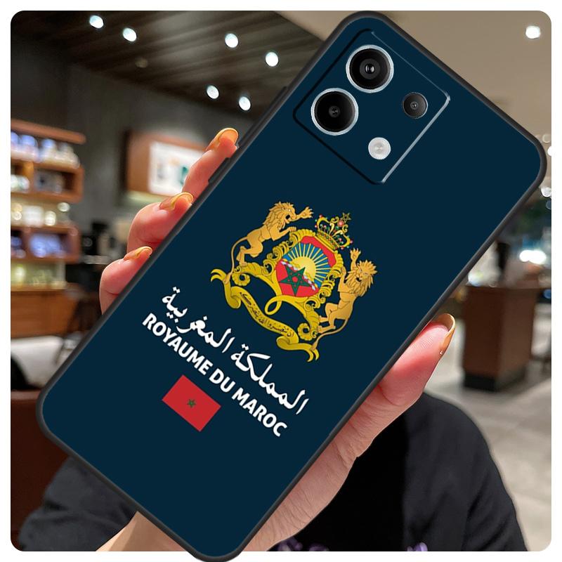 Morocco Flag Coat Of Arms Symbol Case For Xiaomi Redmi Note 13 12 9 10 11 14 15 Pro Plus Cover For Redmi 14C 10C 12C 13C 15 C