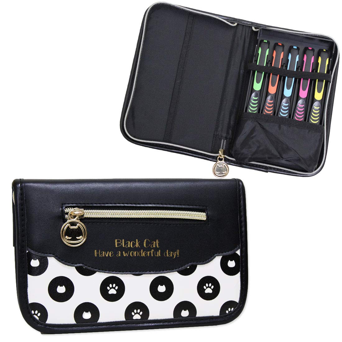 

Monochrome Cat Carving Knife Set with Safety Cover for Elementary School Yoshiharu Girls, (Right-Handed)