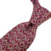 Hermes Gesamter Griff Seidenkrawatte Bordeaux Seide Herren Gebraucht
