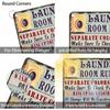 Metal Wall Art Vintage Laundry Rules Poster for Home Bar Garage