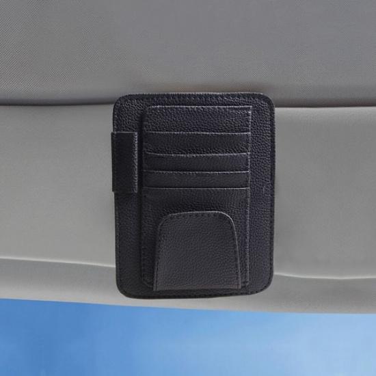 Universal Car Sun Visor Accessories Car Glasses Clip Cards Organizer Storage Bag