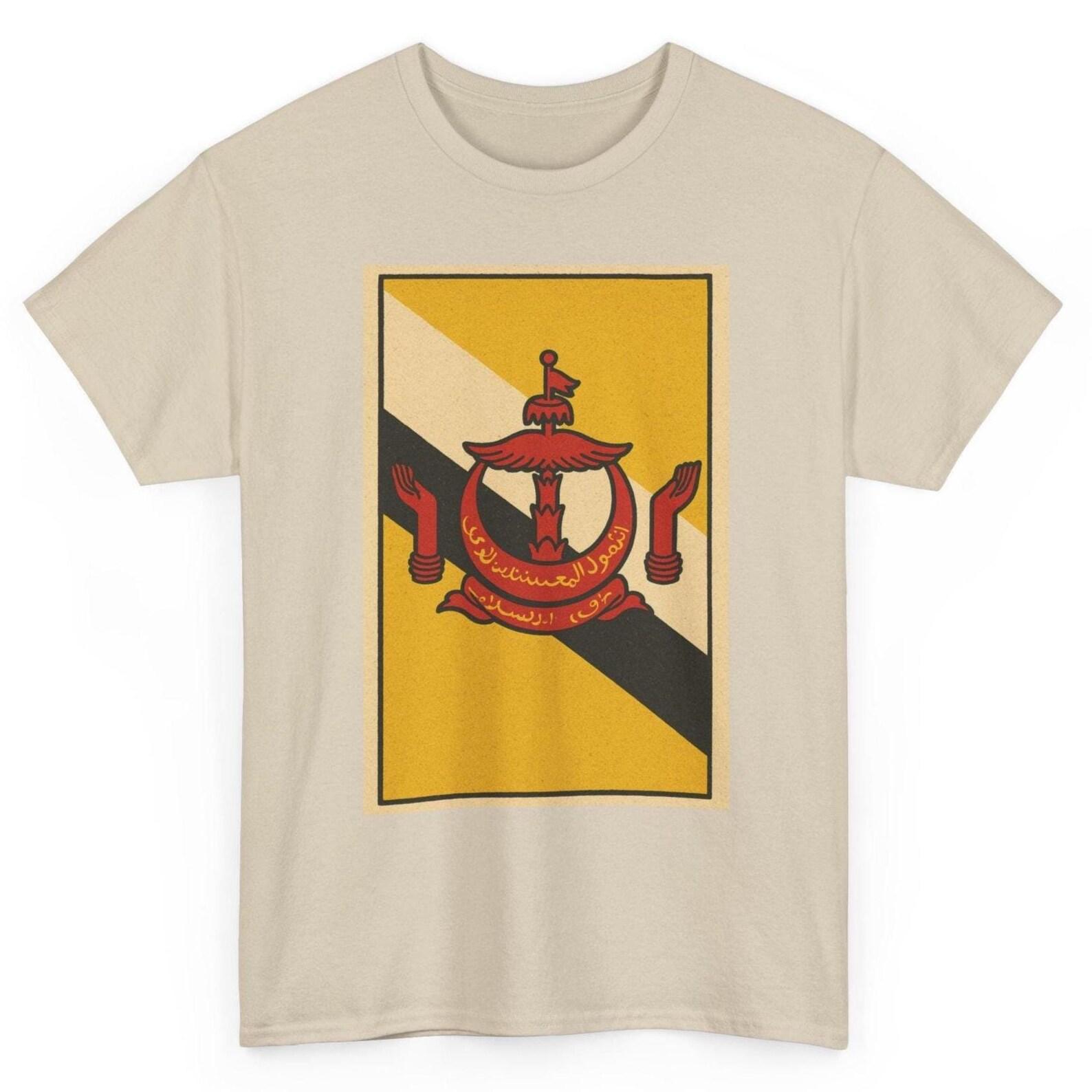 Brunei Flag T-Shirt | Retro Bruneian Pride Tee | Southeast Asia Heritage Shirt M