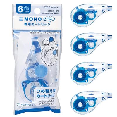 Tombow Mono Ergo Korrekturband 6mm 5 Patronen Patronen, (CT-YUXN6 Nachfüllung), (CT-YURN6-5P)