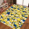 Cute Cartoon 3D-Printed Minions Rug—Suitable for Living Rooms, Bathrooms, Creative Doormats, Bedroom Rugs, and More.