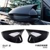 2PC Bat Style Add-on Side Mirror Covers For VW Golf GTI MK8 VIII 8 GTD GTE R    2024 2025 Sticker Horn Shape Auto