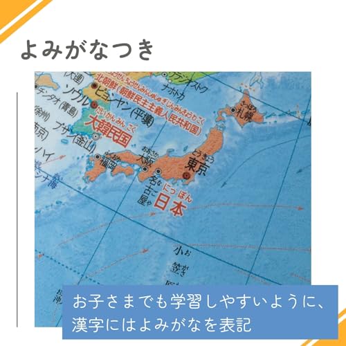 Raymay Fujii Globe, Teacher Recommended for Elementary School Students, 20cm OYV11
