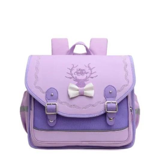 Children's New Contrasting Zipper Nylon Large Capacity Lightweight Breathable Multi-layer Waterproof Student Bag