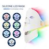 Foreverlily Face Neck Silicone LED Mask 7 Colors LED Light Photon Therapy 3D Flexible Facial Beauty Mask Skin Brighten Skin Care