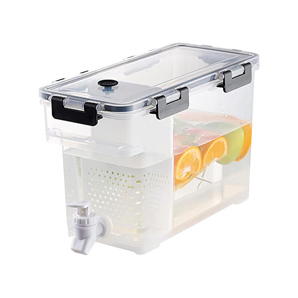 Drehbarer Kaltwasserkessel Sommerhaushalt Mit Wasserhahn Kühlschrank Setzen Fruchtsaft Limonade Teekanne Beständig Gegen Hohe Temperaturen Tee Eimer