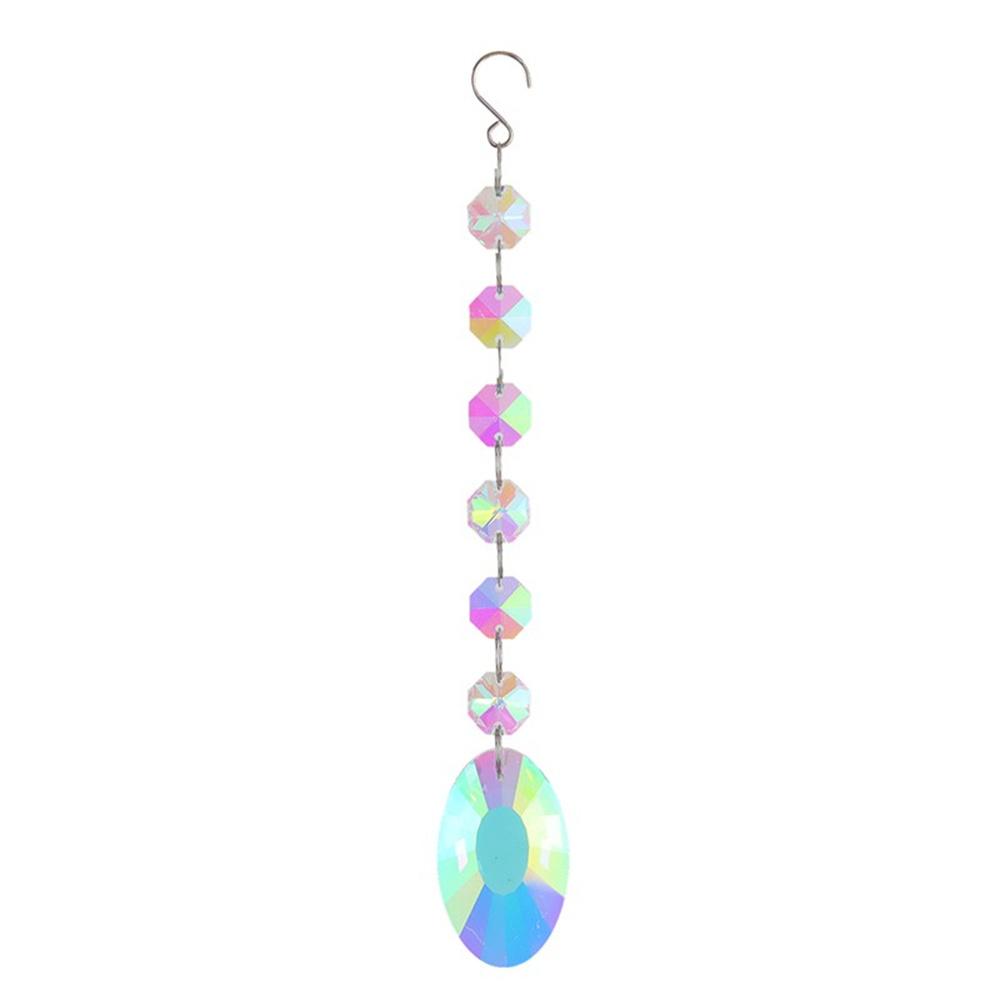 Star Moon Crystal Sun Catcher Bohemian Rainbow Maker Wind Chime Home Outdoor Garden Hanging Ornament Window Decoration New In