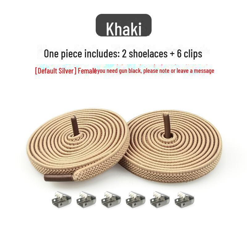 Snap Button Lazy Clip Shoelaces - Versatile for Kids, Adults, Men, Women - Black & White - Free Tie - Free Elastic