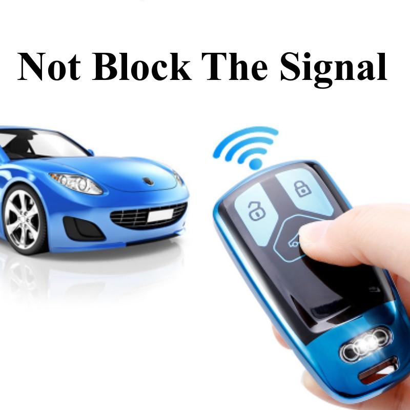 Weiche TPU Auto Fernbedienung Schlüssel Fall Abdeckung Shell Für A1 A3 A4 B9 A5 A6 Q3 Q5 4M Q7 TT TTS RS Coupe Schutz Halter Fob Zubehör