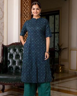 Indisches Designer Top Tunika Kurti Salwar Anzug Partykleidung Bollywood Baumwolle Palazzo Kurta Set