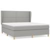 3128461 vidaXL Lit à sommier tapissier avec matelas Gris clair 180x200cm Tissu