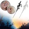 Star and Moon Earring Fashionable Ear Needle Wrap Crawler Hook Earrings for Fashionistas Jewelry
