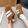 Big head casual light mouth single shoes color matching flats autumn retro versatile lightweight board shoes lace-up sports shoes