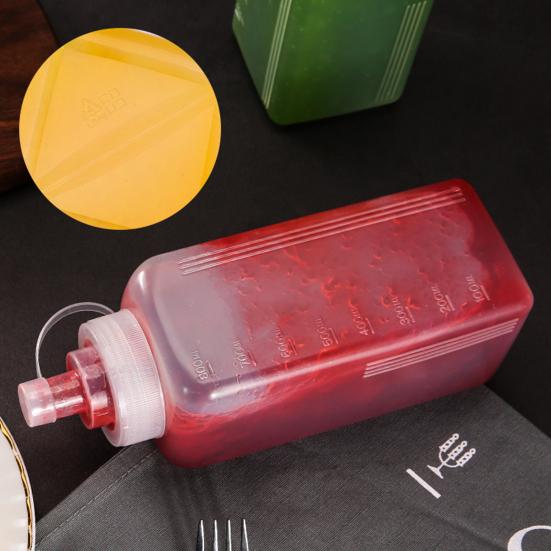 800ml OZ Squeeze Bottle Condiment Dispenser Ketchup Mustards Sauce Vinegar Household Seasoning Bottle for Kitchen