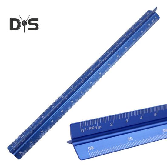 Aluminum Alloy Engineering Scale Ruler High Precision Triangular Architectural Drafting Tool Scale Bar Drafting Supplies