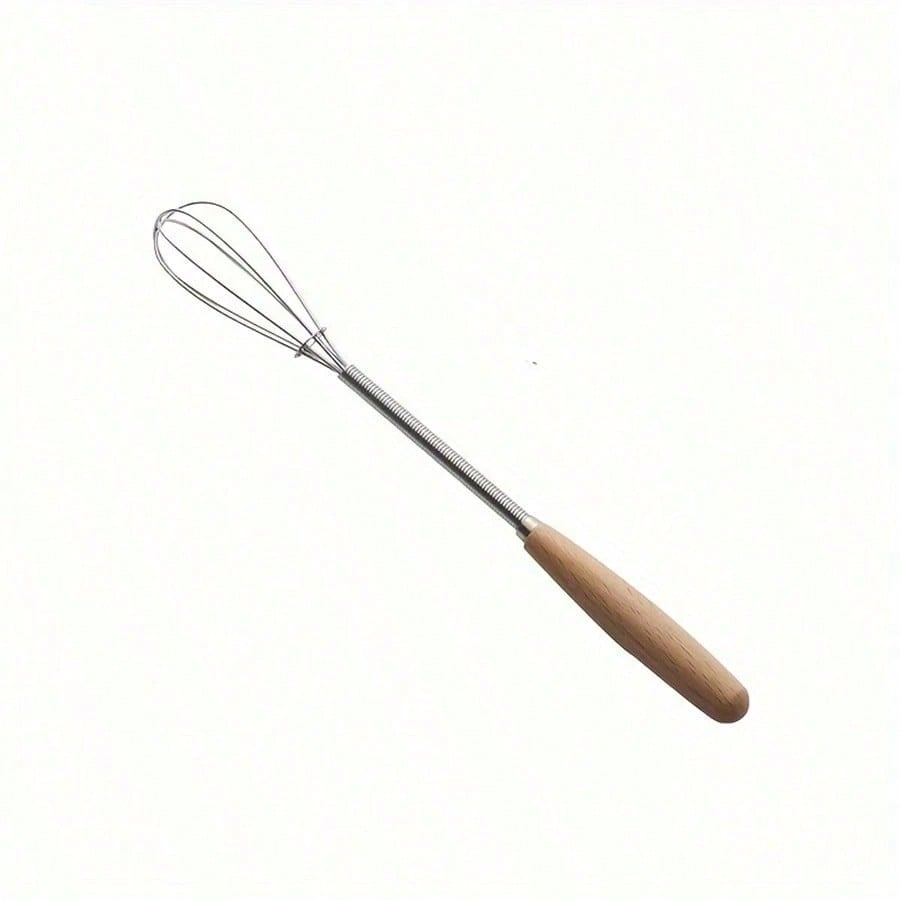 

Whisk With Solid Wood Handle, Kitchen Mini Stainless Steel Egg Beater, Milk Whipper Wire Whisk For Blending, Whisking, Beating, Or Stirring 1pcs разноцветный