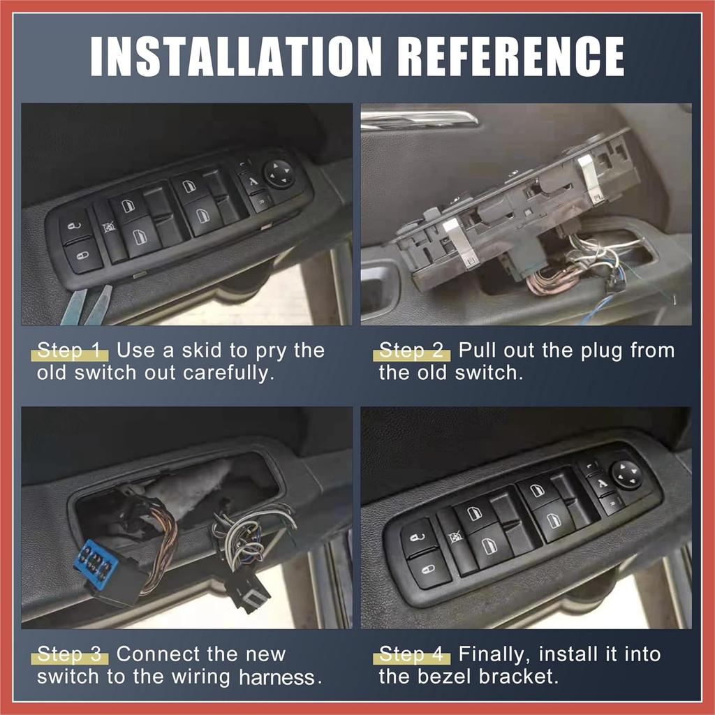 ACROPIX 04602864AC Rear Left Right Passenger Car Power Window Switch for Dodge for Ram 1500 2009-2012 for Ram 2500 3500 2010-2012 Car Parts