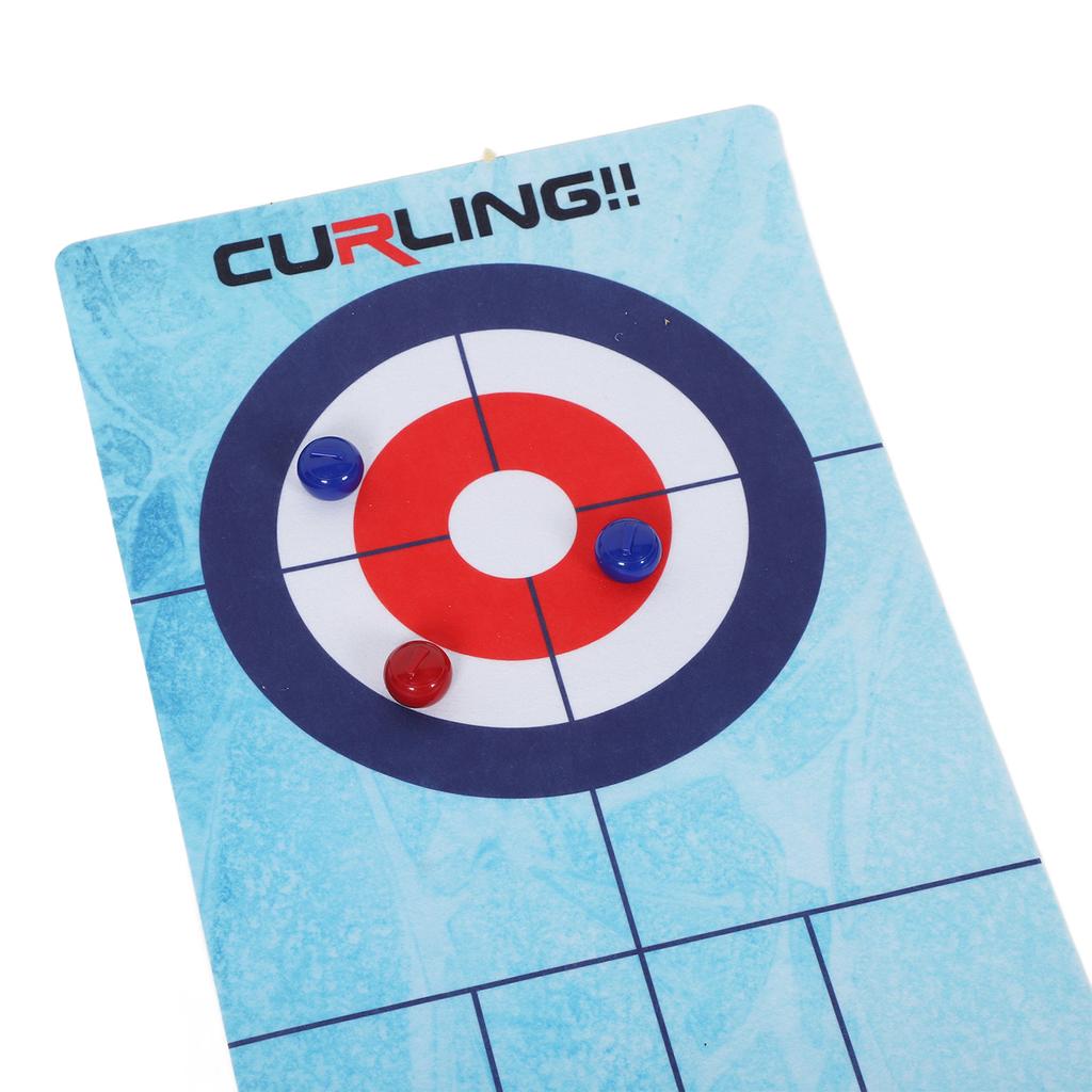 Tabletop Curling Game Fun Compact Curling Board Game Portable Mini Tabletop Games Toy for Adults Kids Families School Travel
